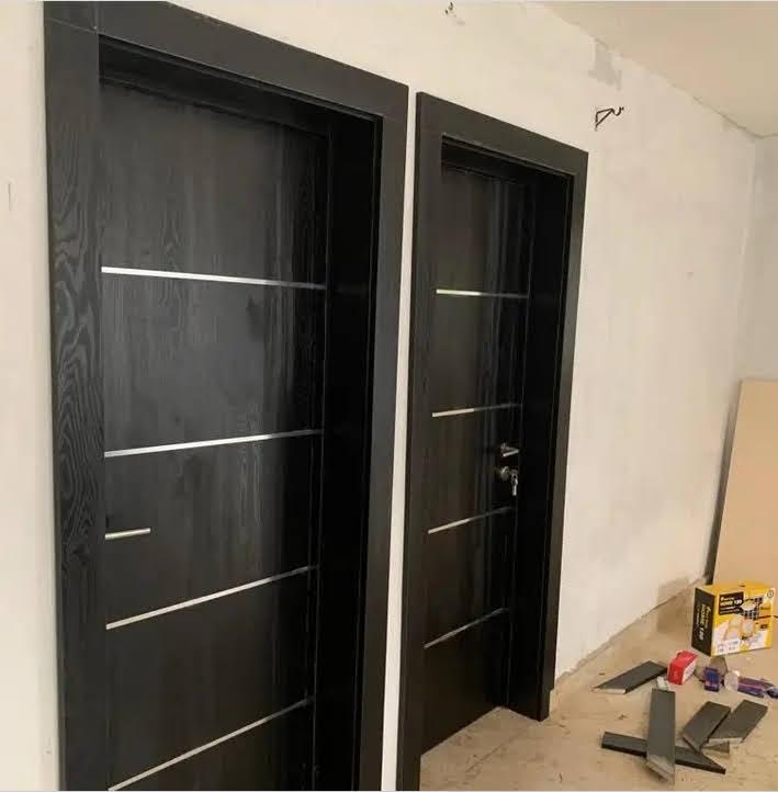 modern custom wooden door installation