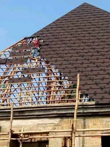 professional roof sheet installation project