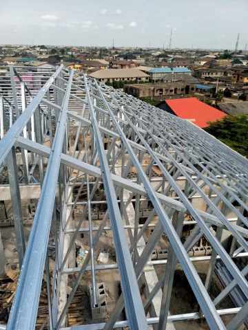 metal roof truss structure framework